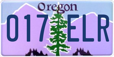 OR license plate 017ELR