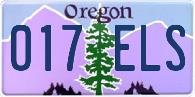 OR license plate 017ELS