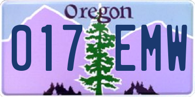 OR license plate 017EMW