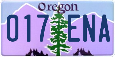 OR license plate 017ENA
