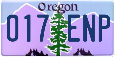 OR license plate 017ENP