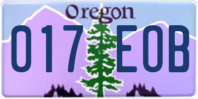 OR license plate 017EOB