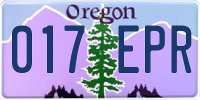 OR license plate 017EPR
