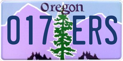 OR license plate 017ERS