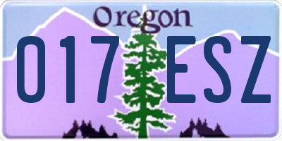 OR license plate 017ESZ