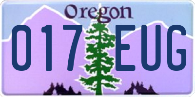 OR license plate 017EUG