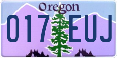 OR license plate 017EUJ