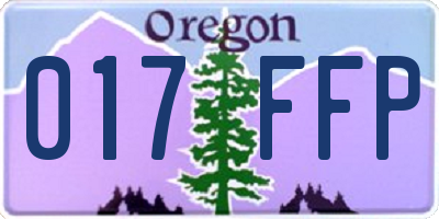 OR license plate 017FFP