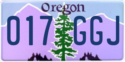 OR license plate 017GGJ