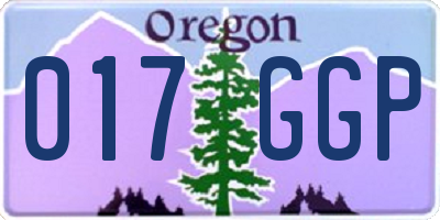 OR license plate 017GGP