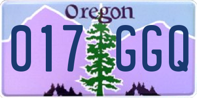 OR license plate 017GGQ