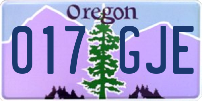 OR license plate 017GJE