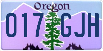 OR license plate 017GJH