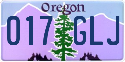 OR license plate 017GLJ