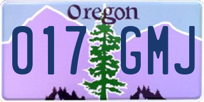 OR license plate 017GMJ
