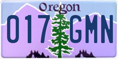 OR license plate 017GMN