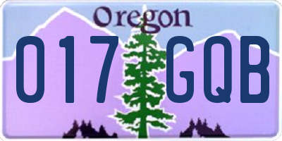OR license plate 017GQB