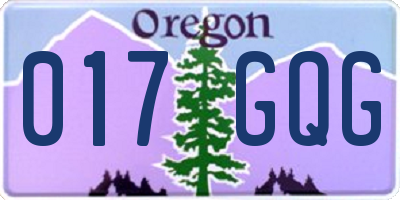 OR license plate 017GQG