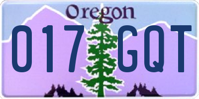 OR license plate 017GQT