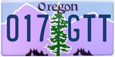 OR license plate 017GTT