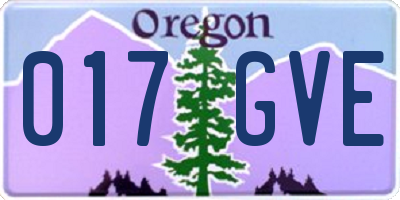 OR license plate 017GVE