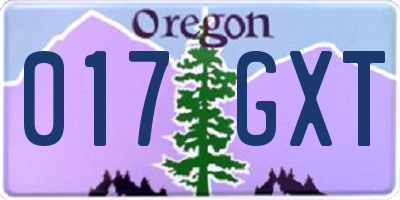 OR license plate 017GXT