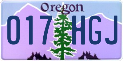 OR license plate 017HGJ