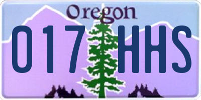 OR license plate 017HHS
