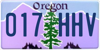 OR license plate 017HHV