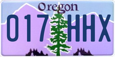OR license plate 017HHX