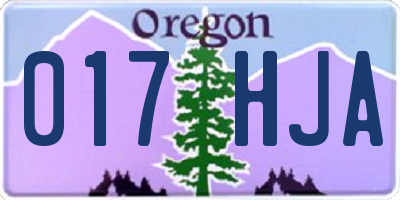 OR license plate 017HJA
