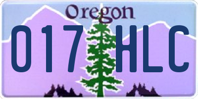 OR license plate 017HLC
