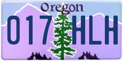 OR license plate 017HLH