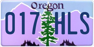 OR license plate 017HLS