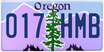 OR license plate 017HMB