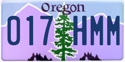 OR license plate 017HMM