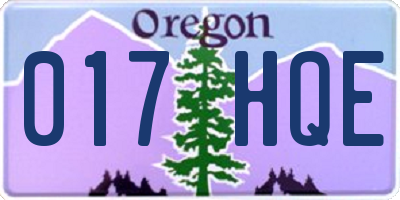 OR license plate 017HQE