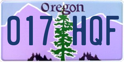OR license plate 017HQF