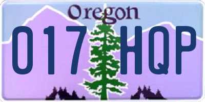 OR license plate 017HQP