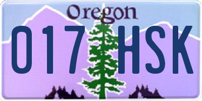 OR license plate 017HSK