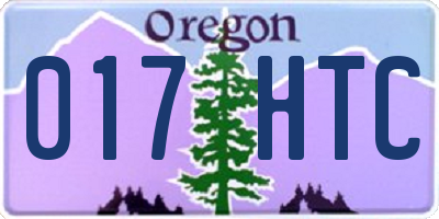 OR license plate 017HTC