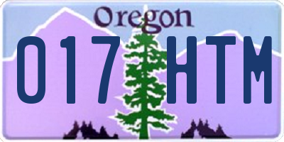 OR license plate 017HTM