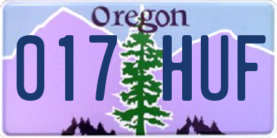 OR license plate 017HUF
