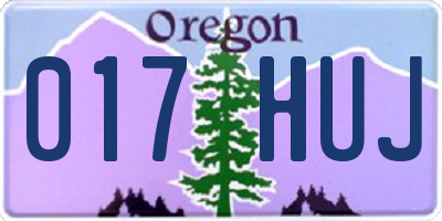 OR license plate 017HUJ