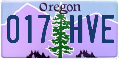 OR license plate 017HVE