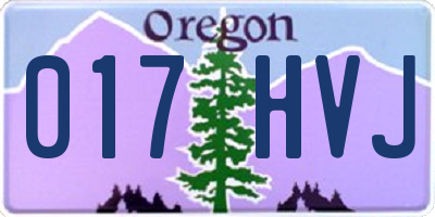 OR license plate 017HVJ