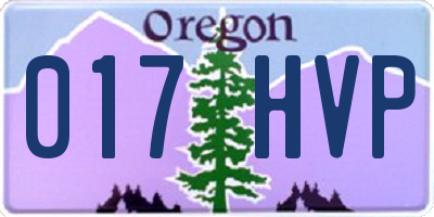 OR license plate 017HVP