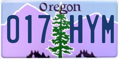 OR license plate 017HYM