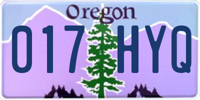 OR license plate 017HYQ