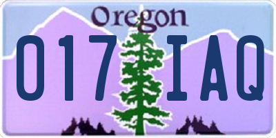 OR license plate 017IAQ